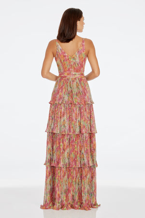 Lorain Gown / BRIGHT FUCHSIA MULTI