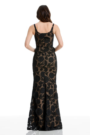 LORENA DRESS / BLACK-NUDE