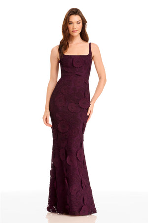 LORENA DRESS / DARK CHERRY