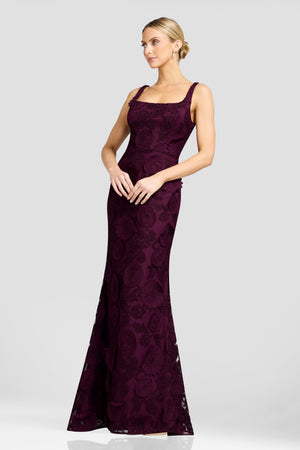 LORENA DRESS / DARK CHERRY