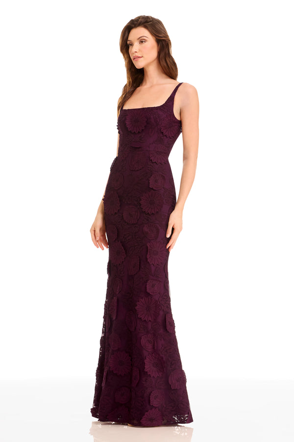 LORENA DRESS / DARK CHERRY