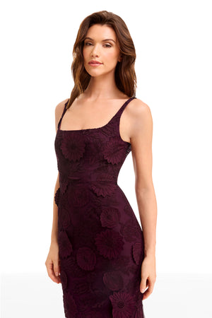 LORENA DRESS / DARK CHERRY