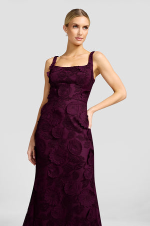 LORENA DRESS / DARK CHERRY