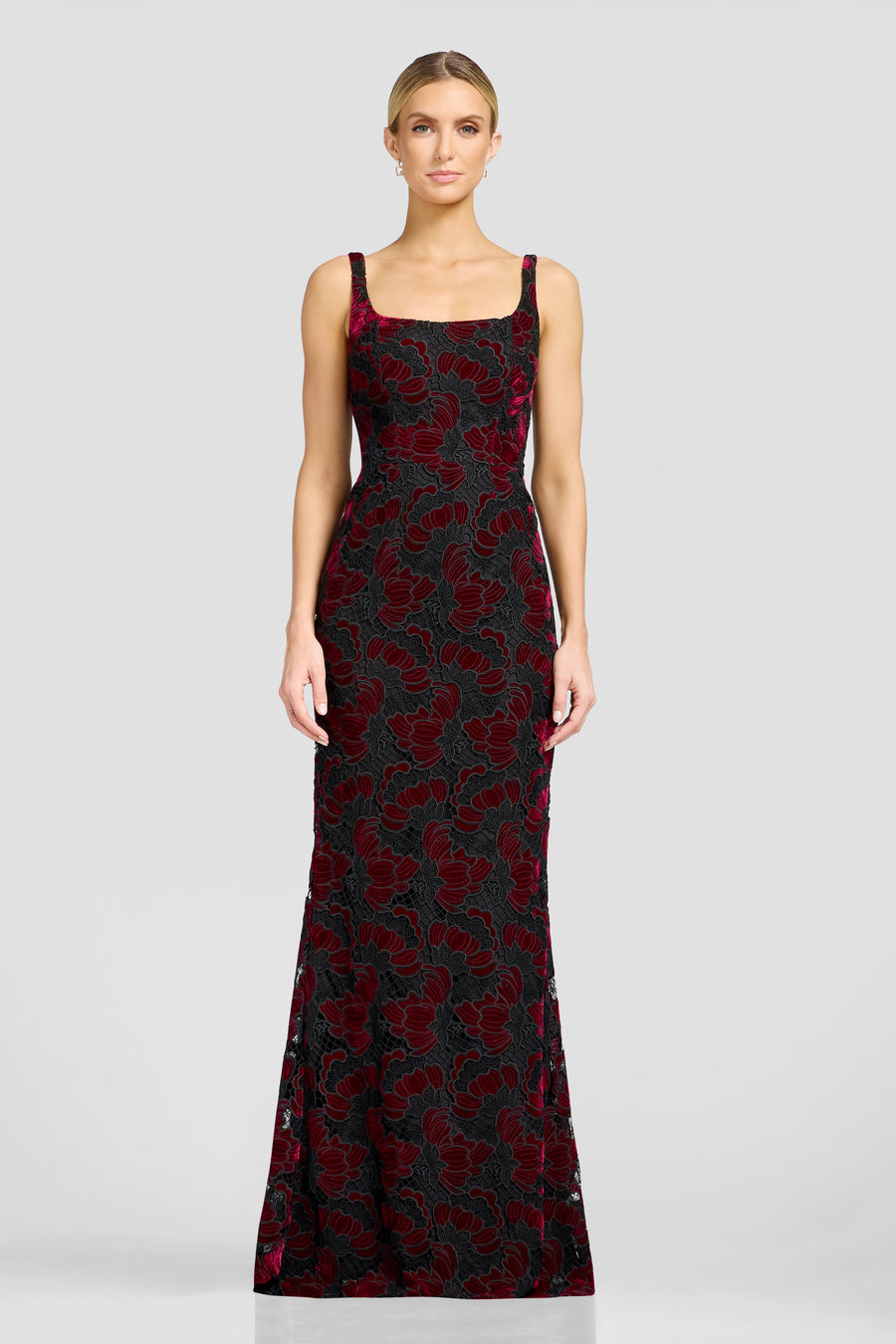 Lorena Gown / BURGUNDY MULTI