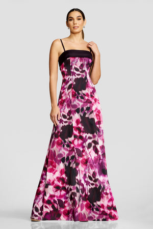 Luciella Gown / DARK MAGENTA MULTI