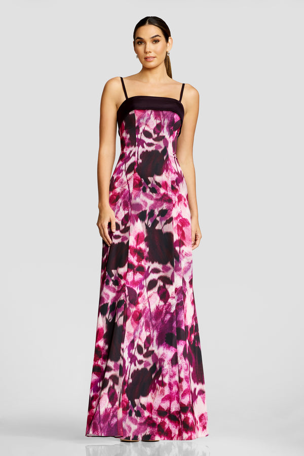 Luciella Gown / DARK MAGENTA MULTI