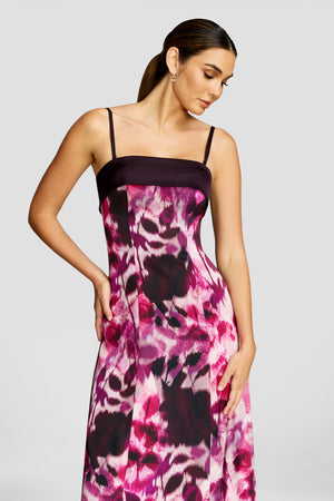 Luciella Gown / DARK MAGENTA MULTI