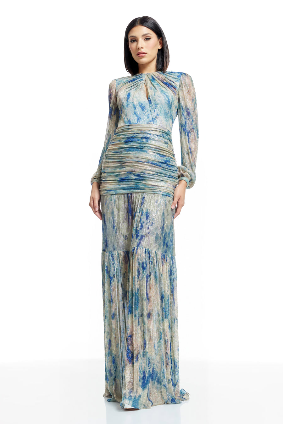 LUCILLE DRESS / PALE BLUE MULTI