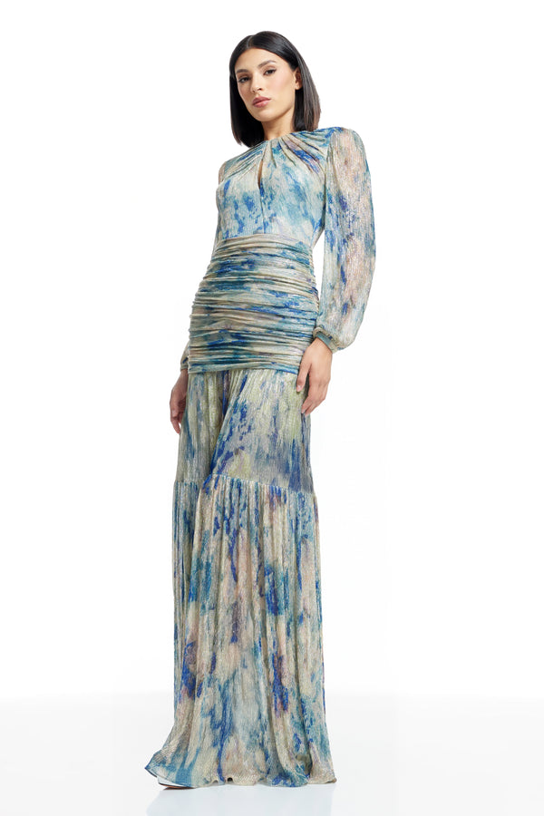 LUCILLE DRESS / PALE BLUE MULTI