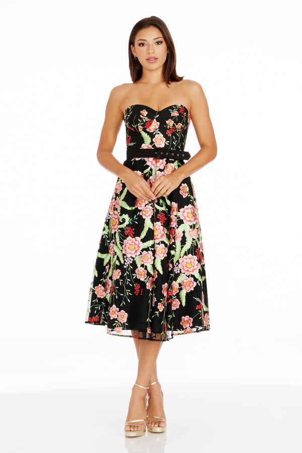 Mabel Dress / BRIGHT ROSE MULTI