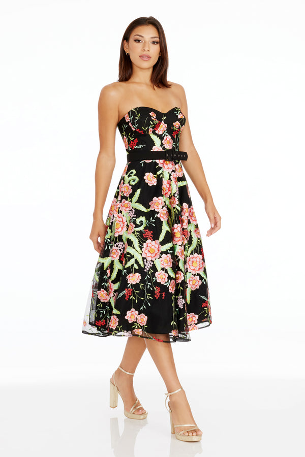 Mabel Dress / BRIGHT ROSE MULTI