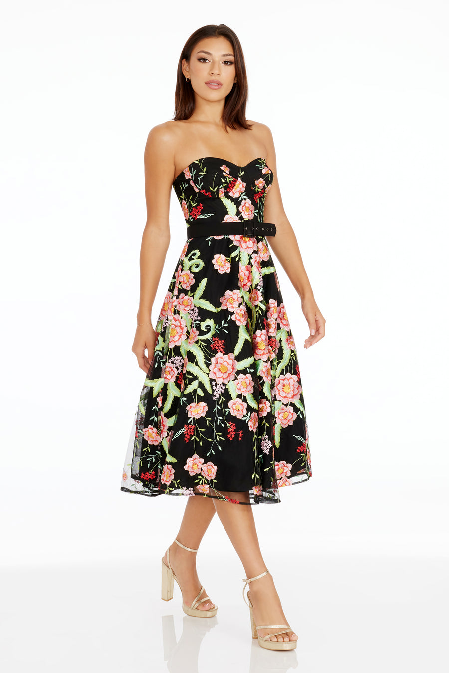 Mabel Dress / BRIGHT ROSE MULTI