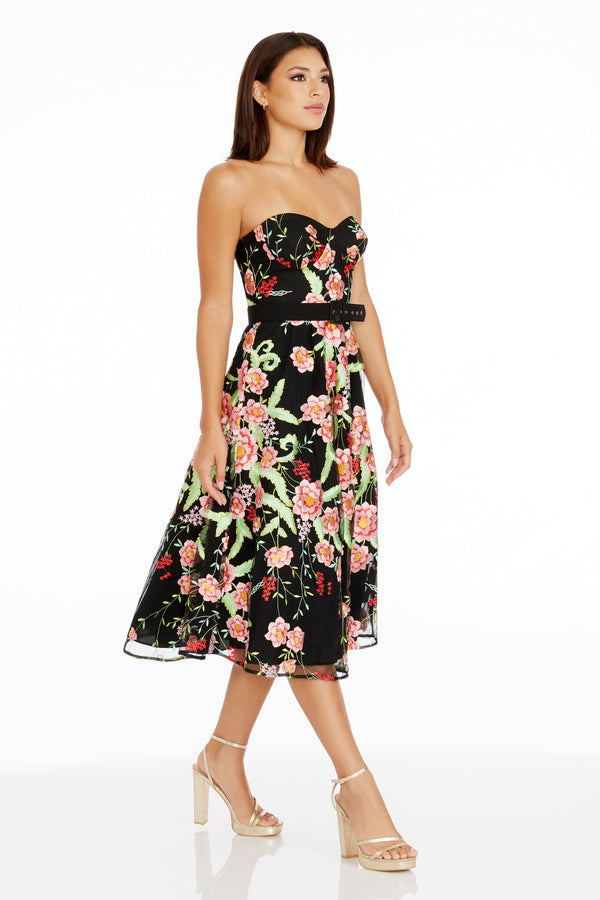 Mabel Dress / BRIGHT ROSE MULTI