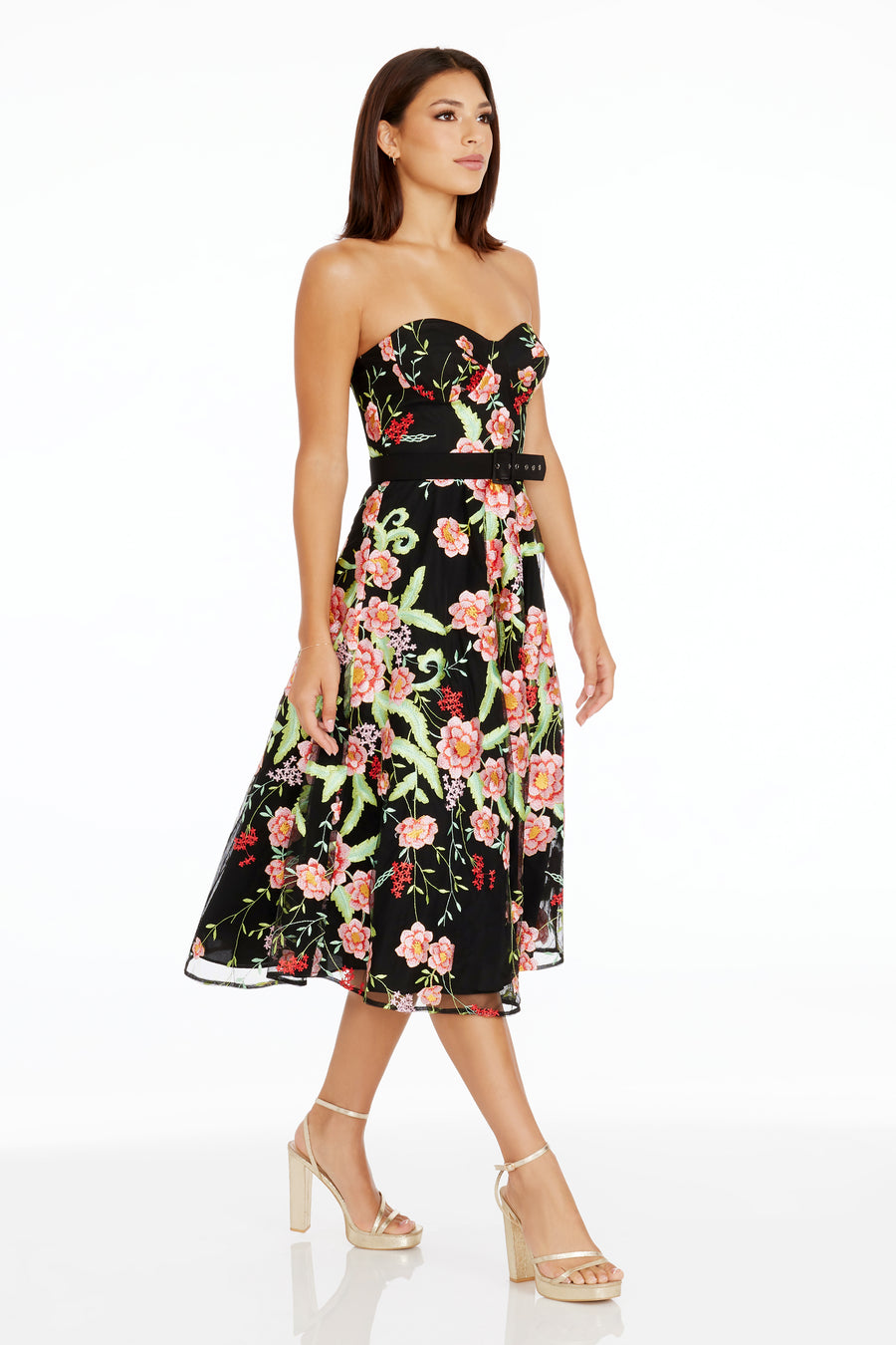 Mabel Dress / BRIGHT ROSE MULTI