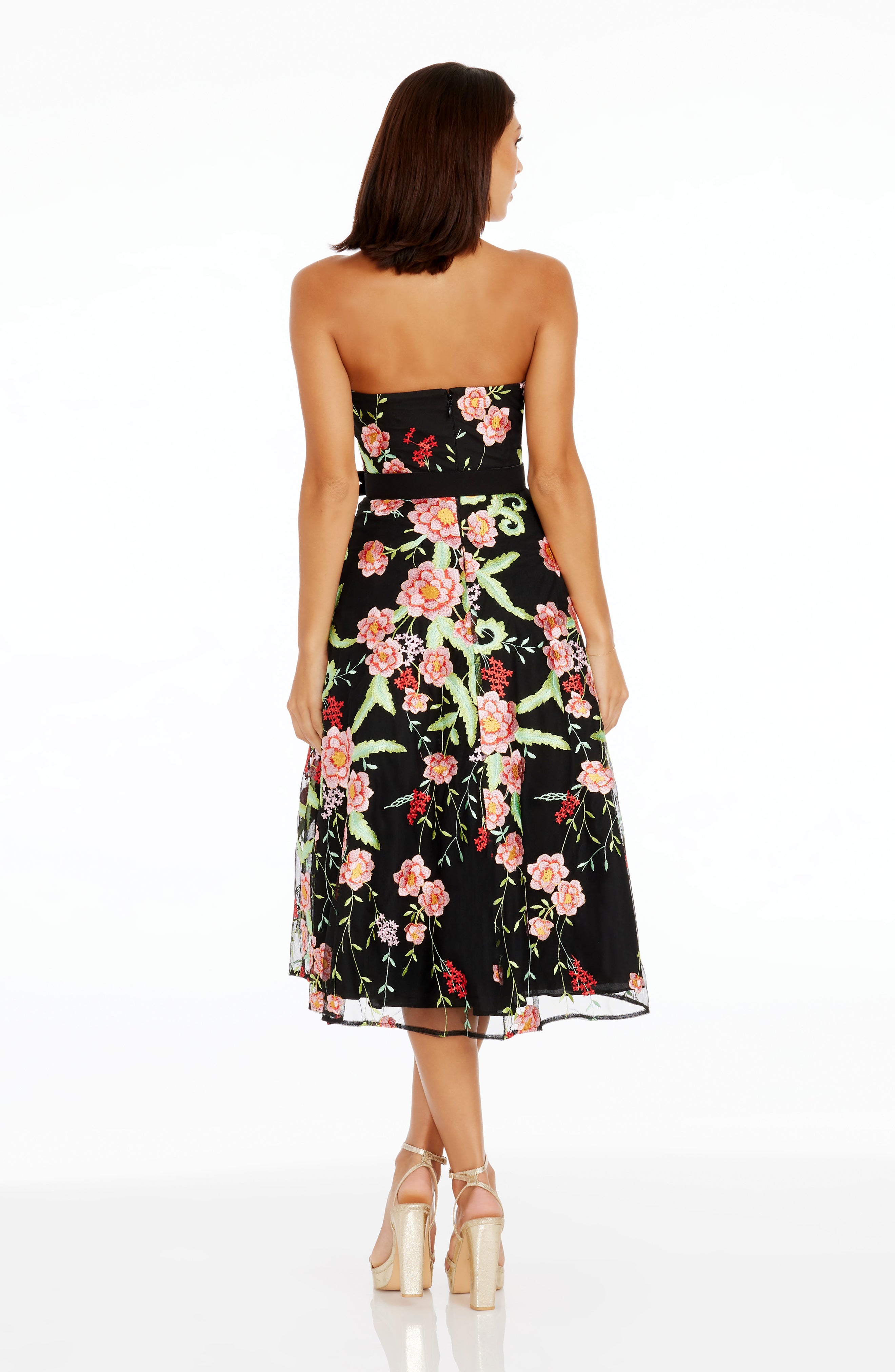 dress the population mabel floral midi dress Amazon.com: Dress the Population Women's Mabel Beaded and 3D Flower Arches On Tulle, Midi, Fit and Flare, Sweetheart Neck Dress, Sage Multi, XX-Small : Clothing, Shoes & Jewelry