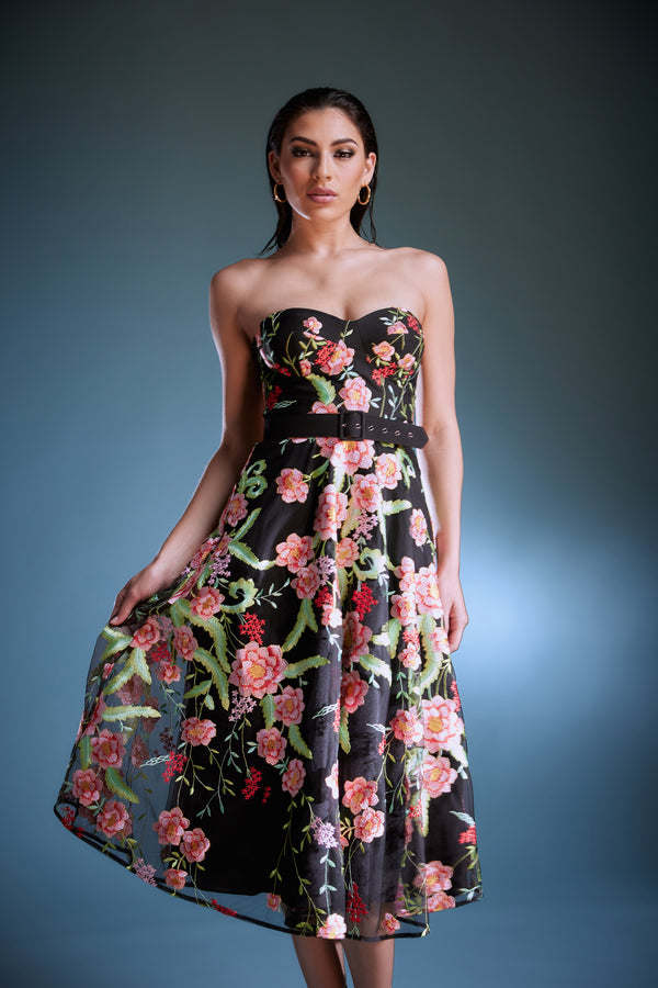 Mabel Dress / BRIGHT ROSE MULTI
