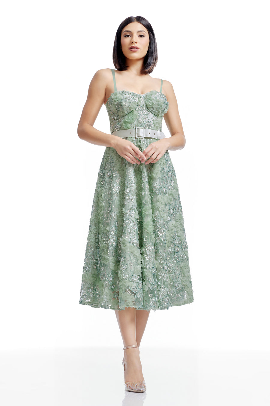 mabel dress dress the population Amazon.com: Dress the Population Women's Mabel Beaded and 3D Flower Arches On Tulle, Midi, Fit and Flare, Sweetheart Neck Dress, Sage Multi, XX-Small : Clothing, Shoes & Jewelry