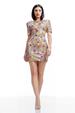 Maddox Dress / GOLD MULTI