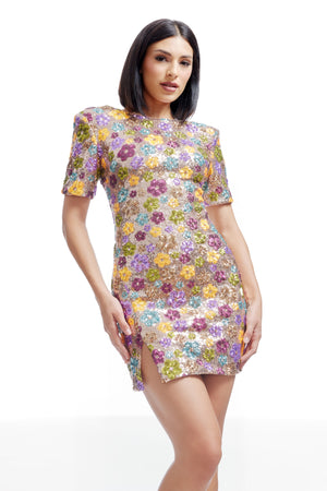 Maddox Dress / GOLD MULTI