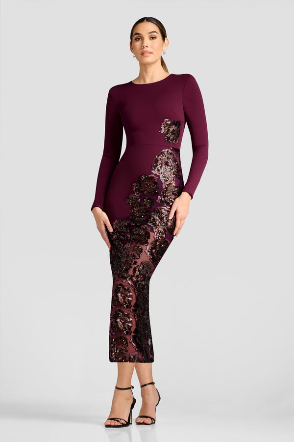 Mara Dress / DARK CHERRY MULTI