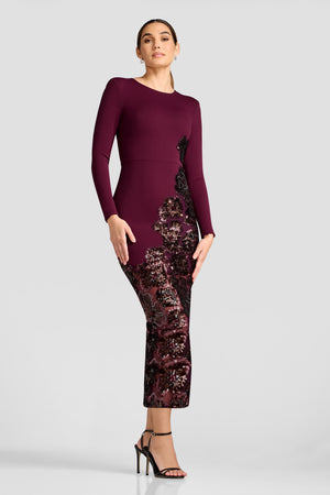 Mara Dress / DARK CHERRY MULTI