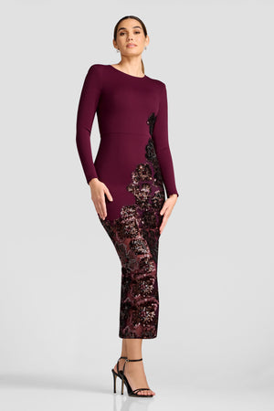 Mara Dress / DARK CHERRY MULTI