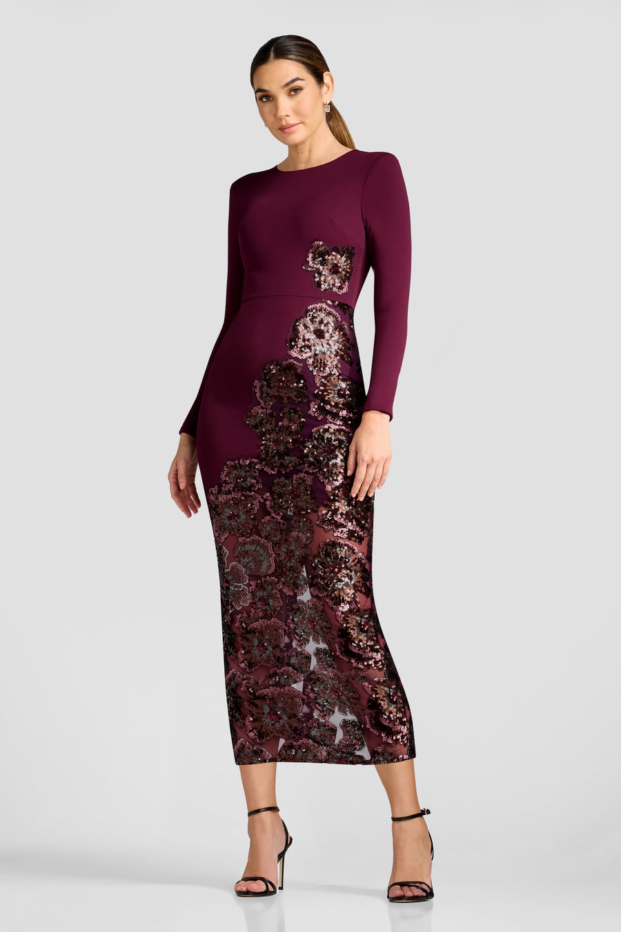 Mara Dress / DARK CHERRY MULTI