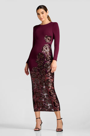 Mara Dress / DARK CHERRY MULTI