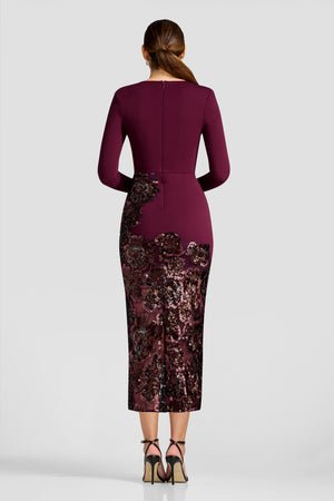 Mara Dress / DARK CHERRY MULTI