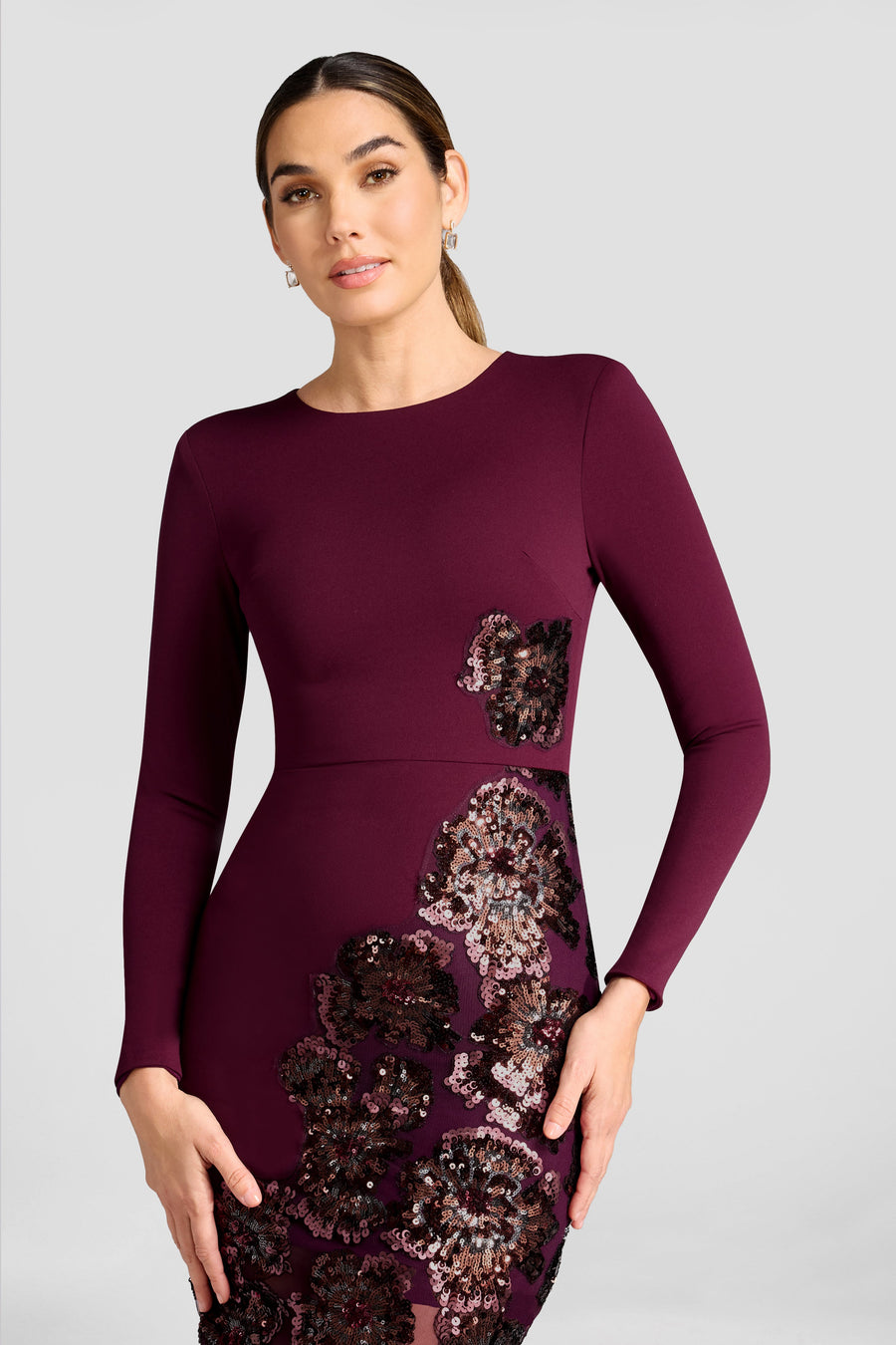 Mara Dress / DARK CHERRY MULTI