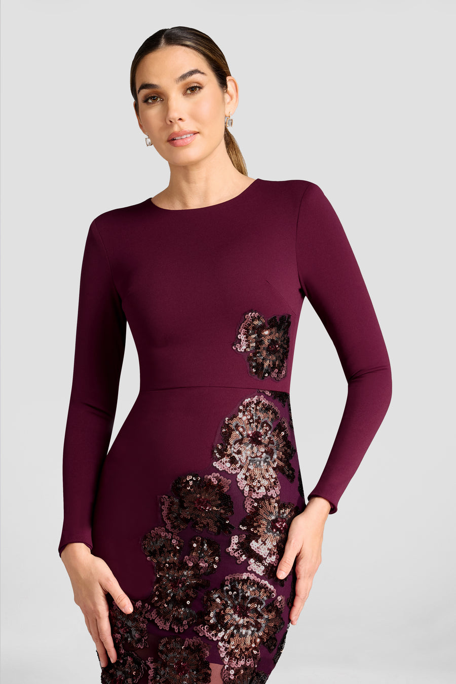 Mara Dress / DARK CHERRY MULTI
