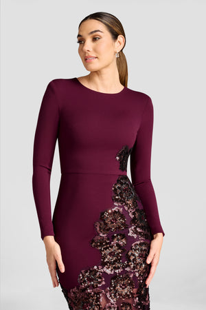 Mara Dress / DARK CHERRY MULTI