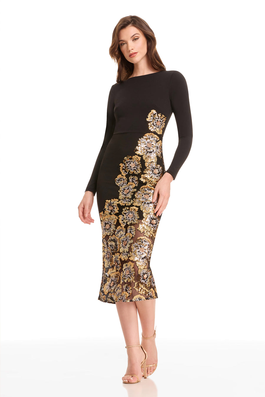 MARA DRESS / GOLD MULTI