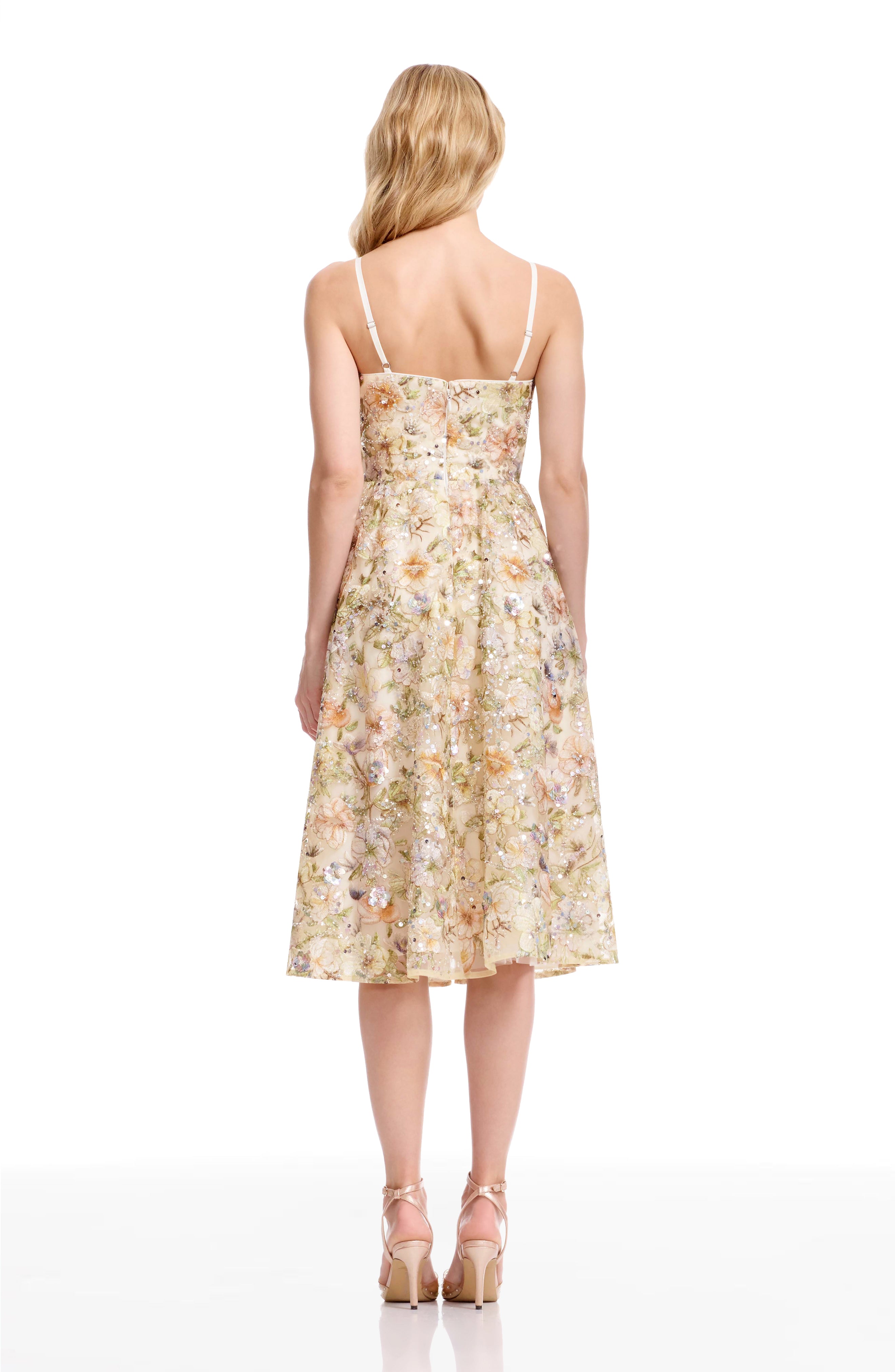 dress the population maren dress Maren Dress S / Ivory MULTI