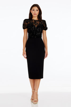 dress the population marie lace dress Dress the Population Marie Red Lace Midi Dress