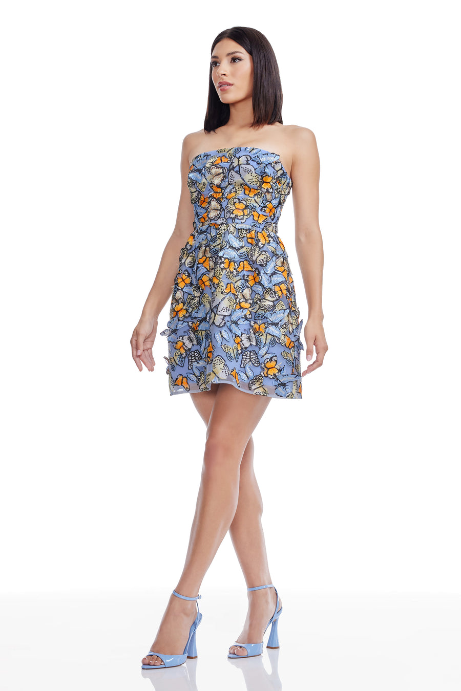 Marilyn Dress / SKY BLUE MULTI