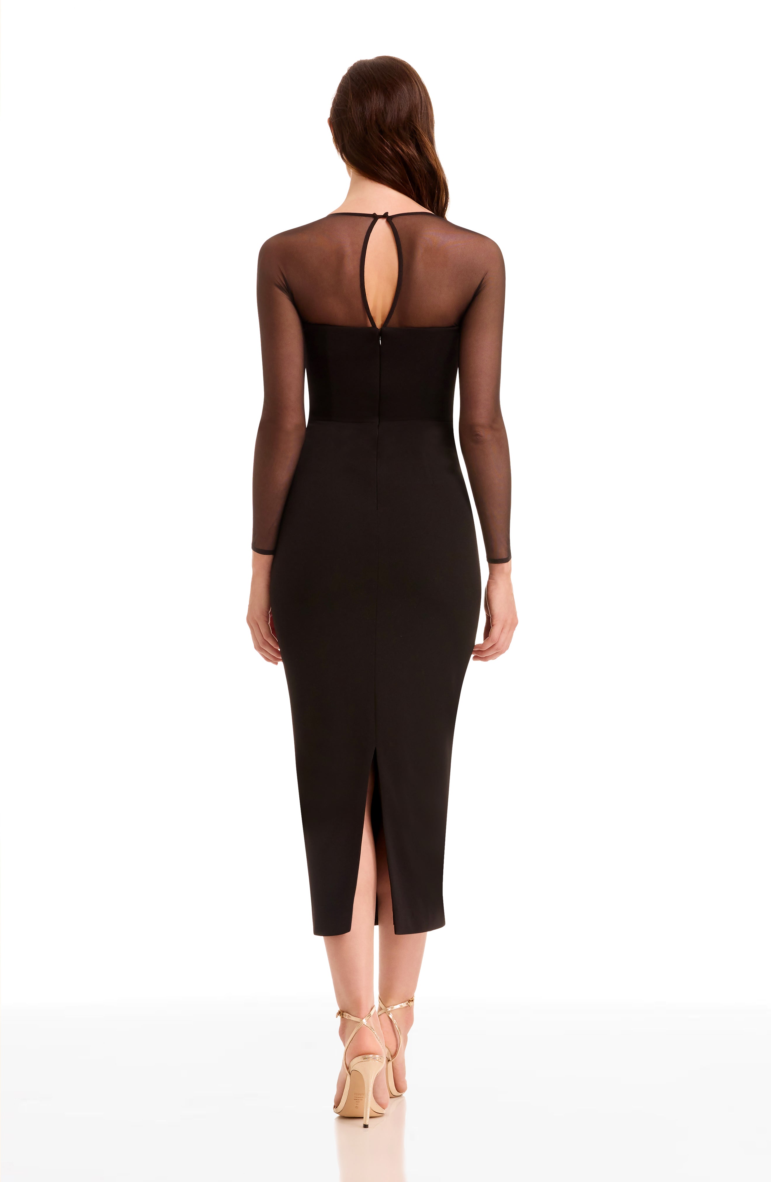 dress the population maxwell gown Dress the Population Women's Maxwell Long-Sleeve Gown - Mocha