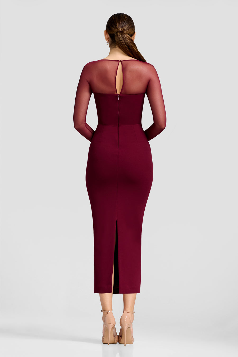 MAXINE DRESS / BURGUNDY