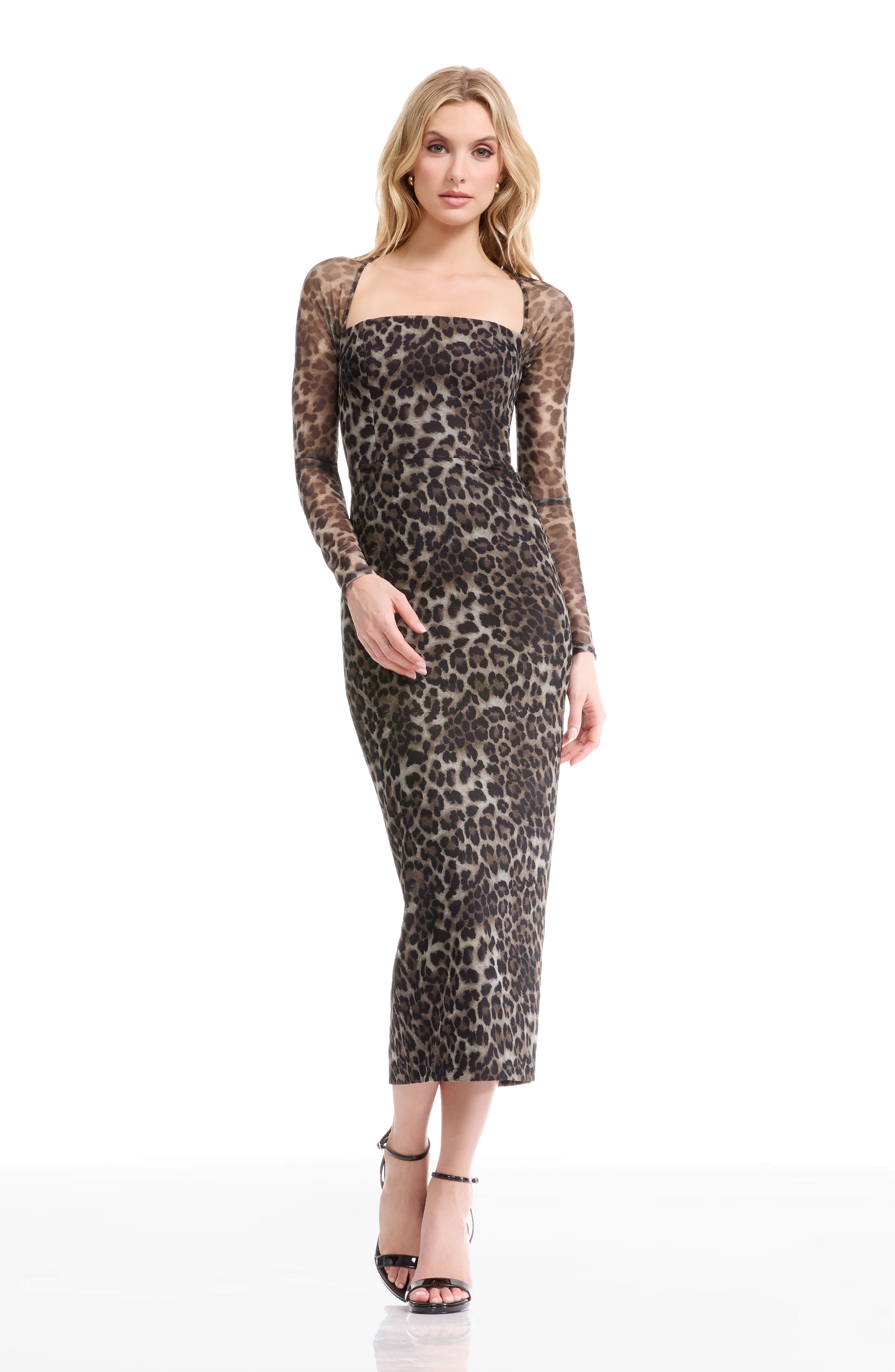 maxine bodycon dress Dress The Population Women's Maxine Midi Dress - Black