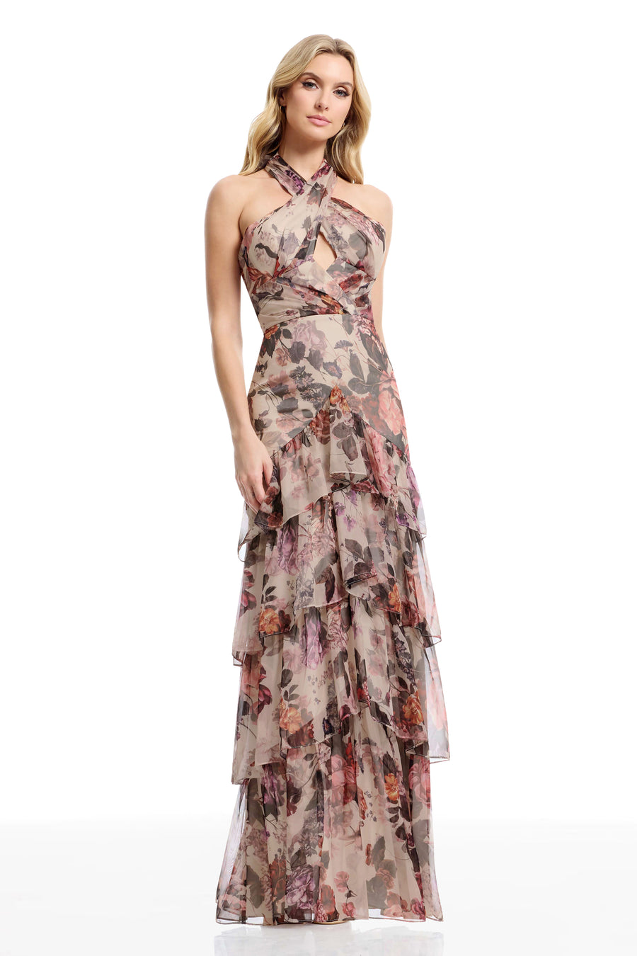 MAYA DRESS / CHAMPAGNE MULTI