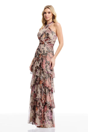 MAYA DRESS / CHAMPAGNE MULTI