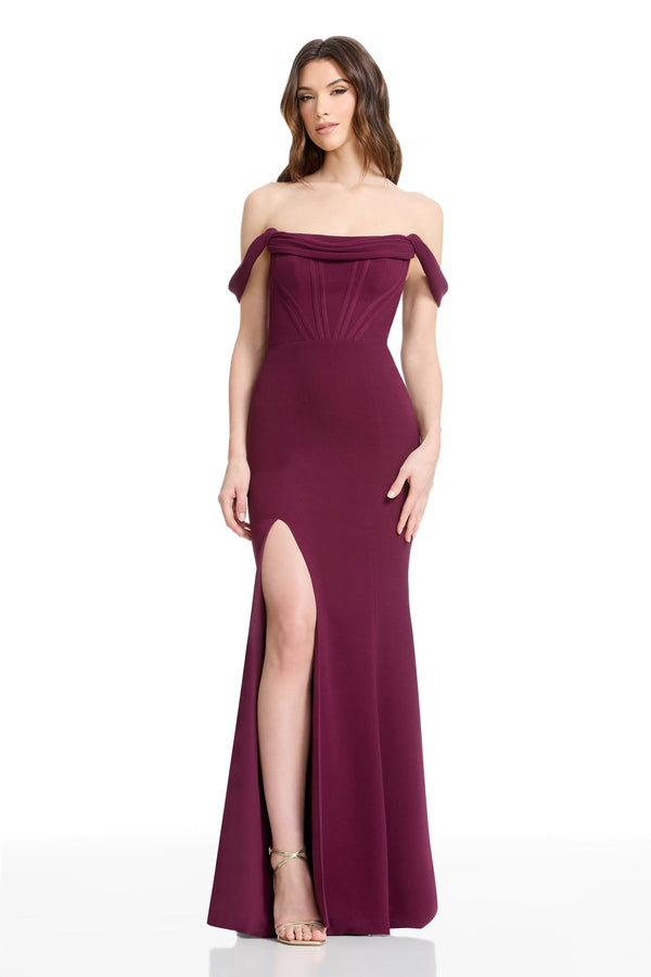 Melania Dress / DARK CHERRY