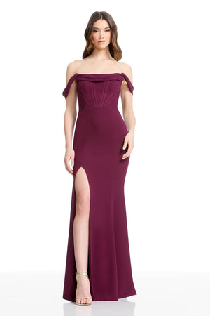 Melania Dress / DARK CHERRY
