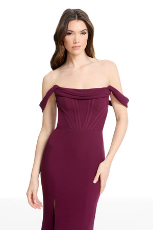 Melania Dress / DARK CHERRY