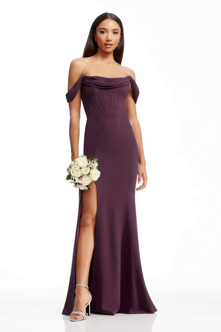 Dress the Population Melania Off-the-Shoulder Gown - Sage - XXL Dress the Population Melania Off-the-Shoulder Gown - Sage - XXL