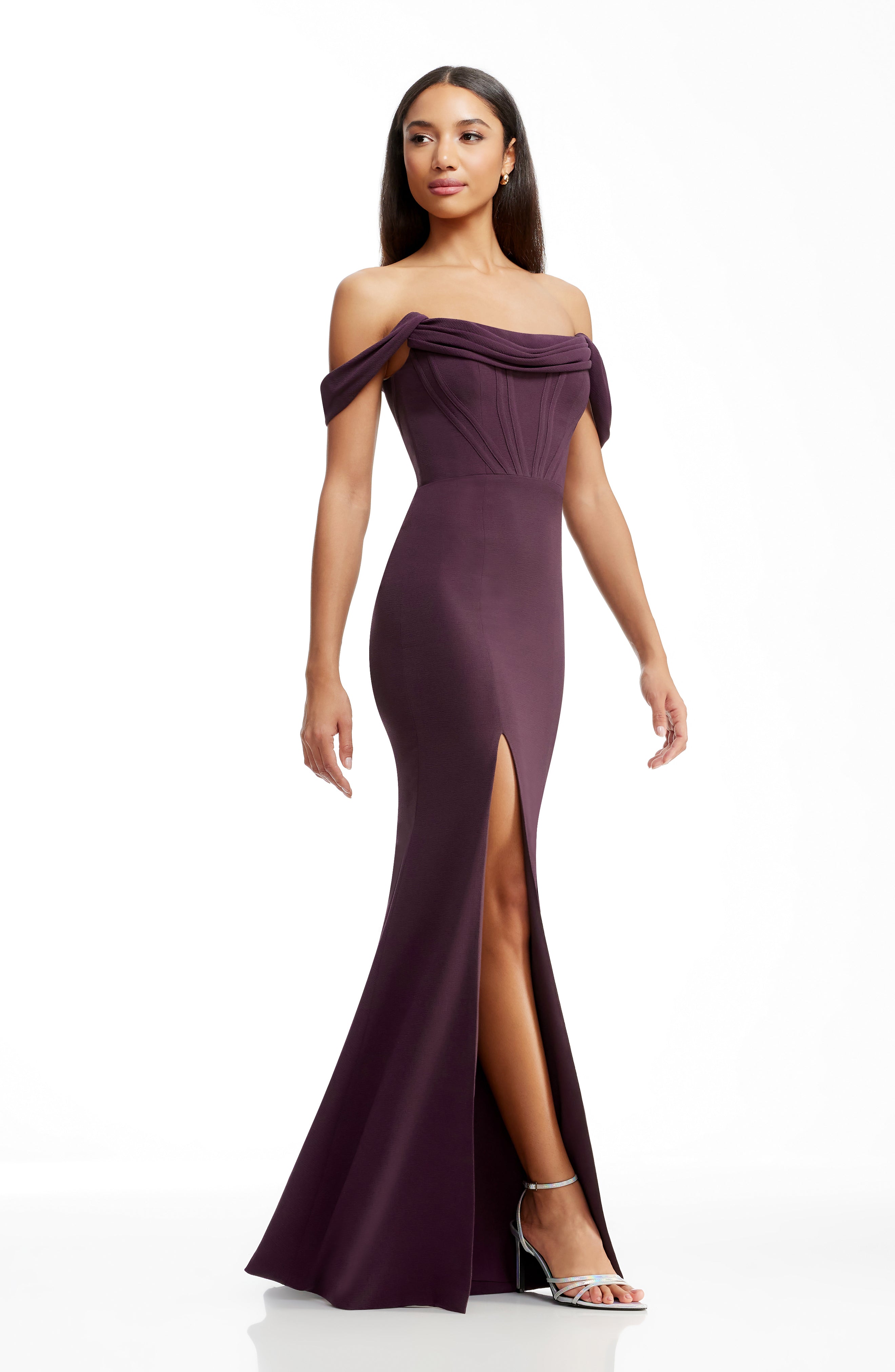 Dress The Population Melania Off-The-Shoulder Gown - Black