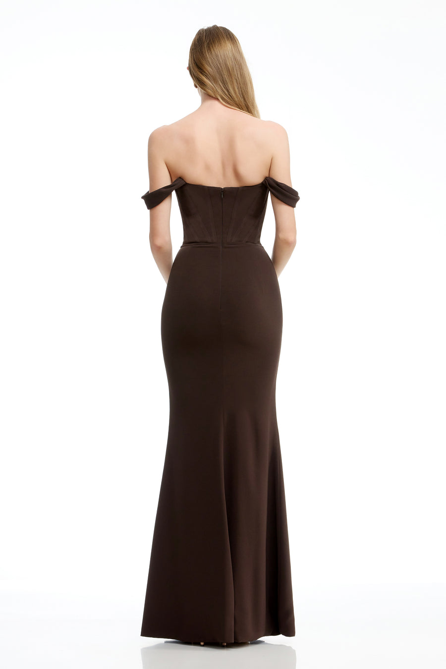 dress the population melania off the shoulder gown Dress the Population Melania Off-the-Shoulder Gown - SAGE