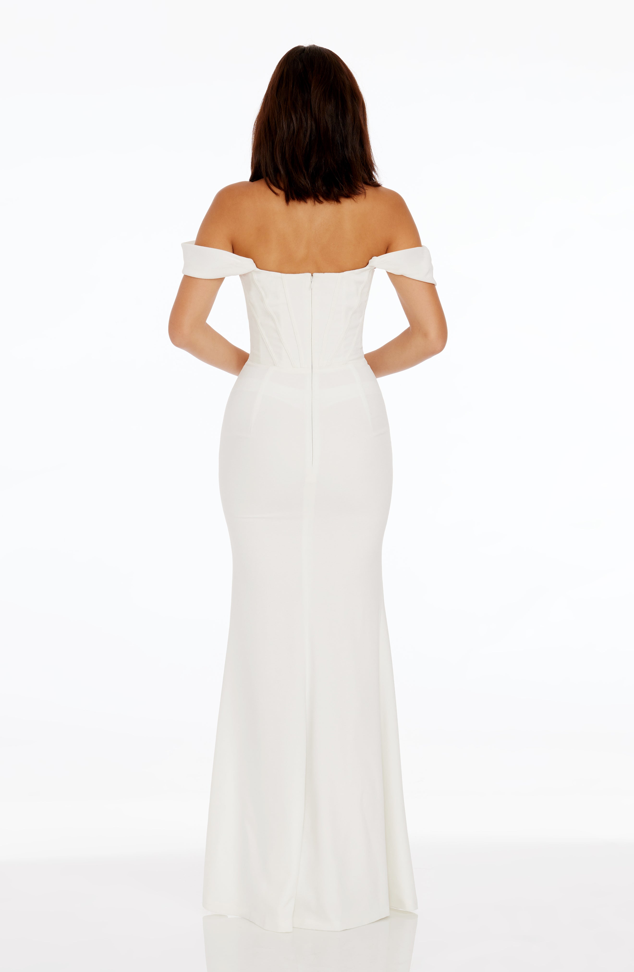 melania wedding dress Dress The Population Melania Off-the-Shoulder Gown - White