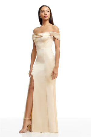 MELANIA GOWN / CHAMPAGNE
