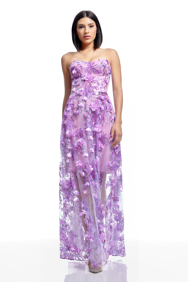MELISSA DRESS / LILAC MULTI